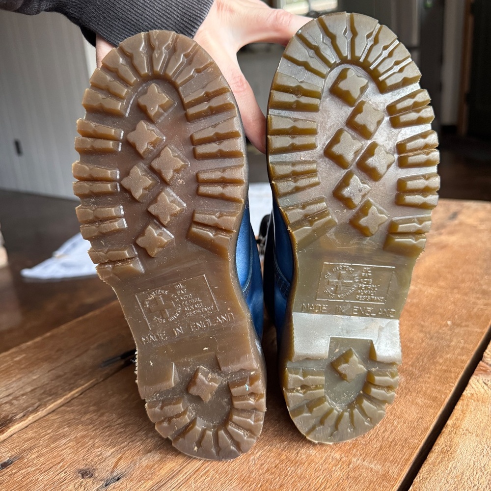 Dr. Martens 8217/34 VTG Made in England Cobalt Blue Boots - Picture 7 of 15